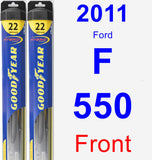 Front Wiper Blade Pack for 2011 Ford F-550 - Hybrid