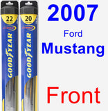 Front Wiper Blade Pack for 2007 Ford Mustang - Hybrid