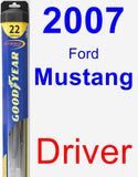 Driver Wiper Blade for 2007 Ford Mustang - Hybrid