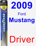 Driver Wiper Blade for 2009 Ford Mustang - Hybrid