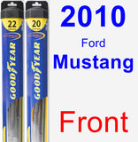 Front Wiper Blade Pack for 2010 Ford Mustang - Hybrid