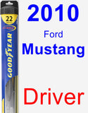 Driver Wiper Blade for 2010 Ford Mustang - Hybrid