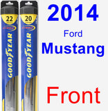 Front Wiper Blade Pack for 2014 Ford Mustang - Hybrid