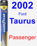 Passenger Wiper Blade for 2002 Ford Taurus - Hybrid