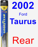 Rear Wiper Blade for 2002 Ford Taurus - Hybrid