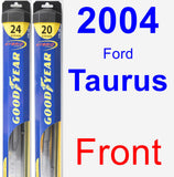 Front Wiper Blade Pack for 2004 Ford Taurus - Hybrid