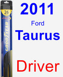 Driver Wiper Blade for 2011 Ford Taurus - Hybrid