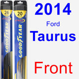 Front Wiper Blade Pack for 2014 Ford Taurus - Hybrid