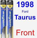 Front Wiper Blade Pack for 1998 Ford Taurus - Hybrid