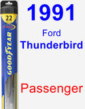 Passenger Wiper Blade for 1991 Ford Thunderbird - Hybrid