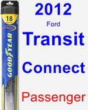 Passenger Wiper Blade for 2012 Ford Transit Connect - Hybrid