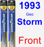 Front Wiper Blade Pack for 1993 Geo Storm - Hybrid