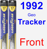 Front Wiper Blade Pack for 1992 Geo Tracker - Hybrid