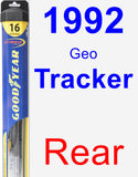 Rear Wiper Blade for 1992 Geo Tracker - Hybrid