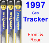 Front & Rear Wiper Blade Pack for 1997 Geo Tracker - Hybrid