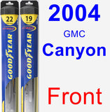 Front Wiper Blade Pack for 2004 GMC Canyon - Hybrid