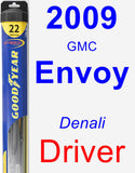 Driver Wiper Blade for 2009 GMC Envoy - Hybrid