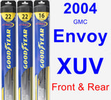 Front & Rear Wiper Blade Pack for 2004 GMC Envoy XUV - Hybrid