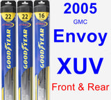 Front & Rear Wiper Blade Pack for 2005 GMC Envoy XUV - Hybrid