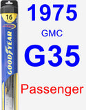 Passenger Wiper Blade for 1975 GMC G35 - Hybrid