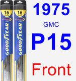 Front Wiper Blade Pack for 1975 GMC P15 - Hybrid