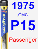 Passenger Wiper Blade for 1975 GMC P15 - Hybrid