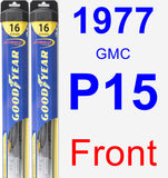 Front Wiper Blade Pack for 1977 GMC P15 - Hybrid