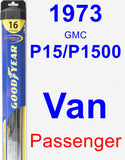 Passenger Wiper Blade for 1973 GMC P15/P1500 Van - Hybrid