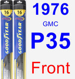 Front Wiper Blade Pack for 1976 GMC P35 - Hybrid