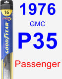 Passenger Wiper Blade for 1976 GMC P35 - Hybrid