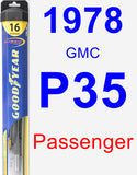 Passenger Wiper Blade for 1978 GMC P35 - Hybrid