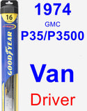 Driver Wiper Blade for 1974 GMC P35/P3500 Van - Hybrid