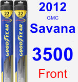 Front Wiper Blade Pack for 2012 GMC Savana 3500 - Hybrid