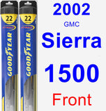 Front Wiper Blade Pack for 2002 GMC Sierra 1500 - Hybrid