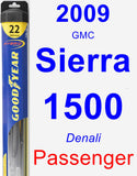 Passenger Wiper Blade for 2009 GMC Sierra 1500 - Hybrid