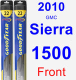 Front Wiper Blade Pack for 2010 GMC Sierra 1500 - Hybrid