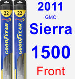 Front Wiper Blade Pack for 2011 GMC Sierra 1500 - Hybrid