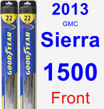 Front Wiper Blade Pack for 2013 GMC Sierra 1500 - Hybrid