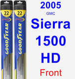 Front Wiper Blade Pack for 2005 GMC Sierra 1500 HD - Hybrid