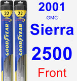 Front Wiper Blade Pack for 2001 GMC Sierra 2500 - Hybrid