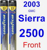 Front Wiper Blade Pack for 2003 GMC Sierra 2500 - Hybrid