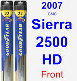 Front Wiper Blade Pack for 2007 GMC Sierra 2500 HD - Hybrid