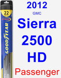 Passenger Wiper Blade for 2012 GMC Sierra 2500 HD - Hybrid