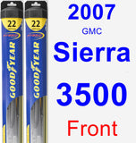 Front Wiper Blade Pack for 2007 GMC Sierra 3500 - Hybrid