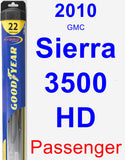 Passenger Wiper Blade for 2010 GMC Sierra 3500 HD - Hybrid