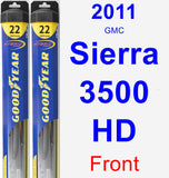 Front Wiper Blade Pack for 2011 GMC Sierra 3500 HD - Hybrid