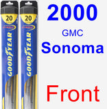 Front Wiper Blade Pack for 2000 GMC Sonoma - Hybrid