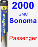 Passenger Wiper Blade for 2000 GMC Sonoma - Hybrid