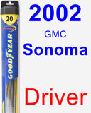 Driver Wiper Blade for 2002 GMC Sonoma - Hybrid