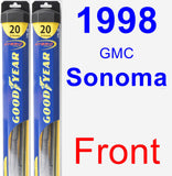 Front Wiper Blade Pack for 1998 GMC Sonoma - Hybrid